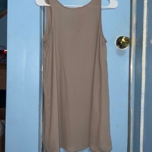 Taupe Flowy Short Dress